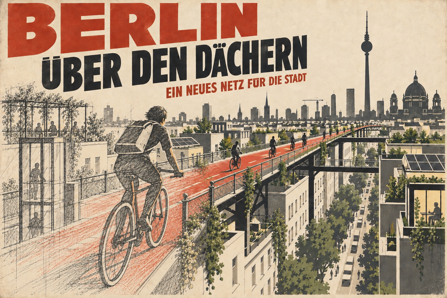 Berlin über den Dächern. Ein neues Netz für die Stadt.